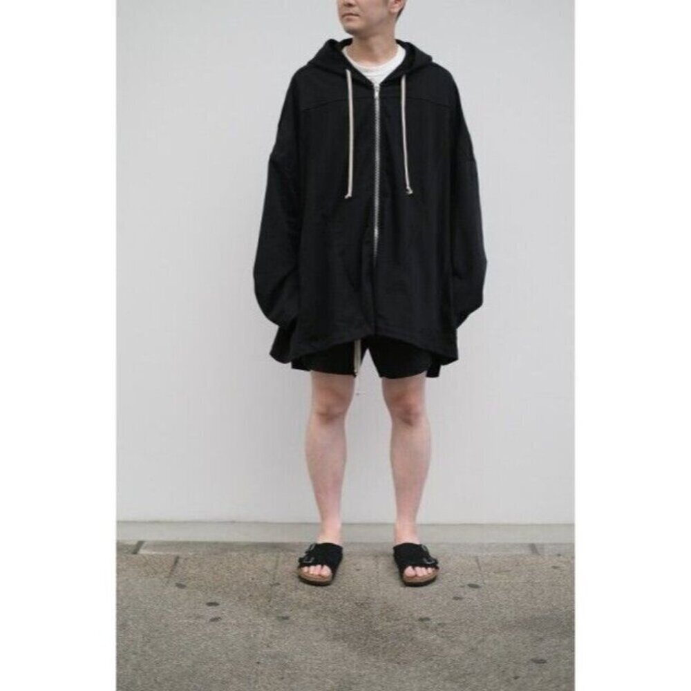 Rick Owens Black Oversized Hoodie